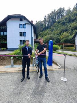 Župan Marko Šantej in predsednik KS Jurklošter Gregor Stopinšek